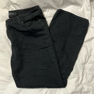 Seven7 Black High-Rise Straight Leg Jeans